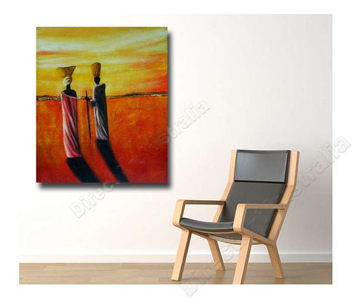 A Glimpse of Hope oil painting hanging on a wall in a styled room