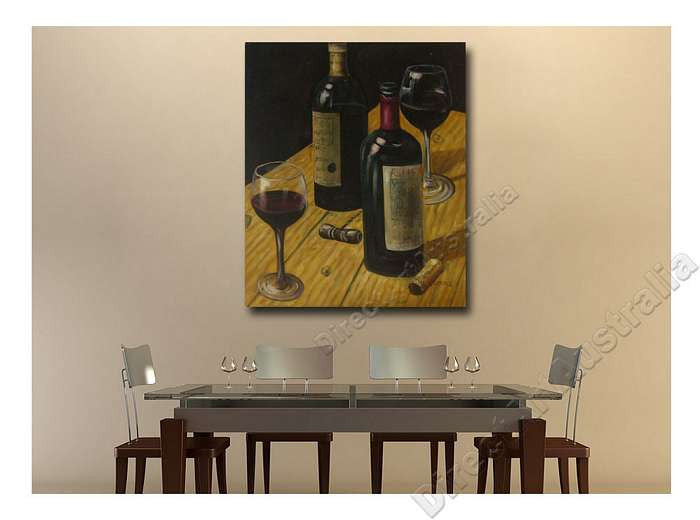 Wine on Table on the wall