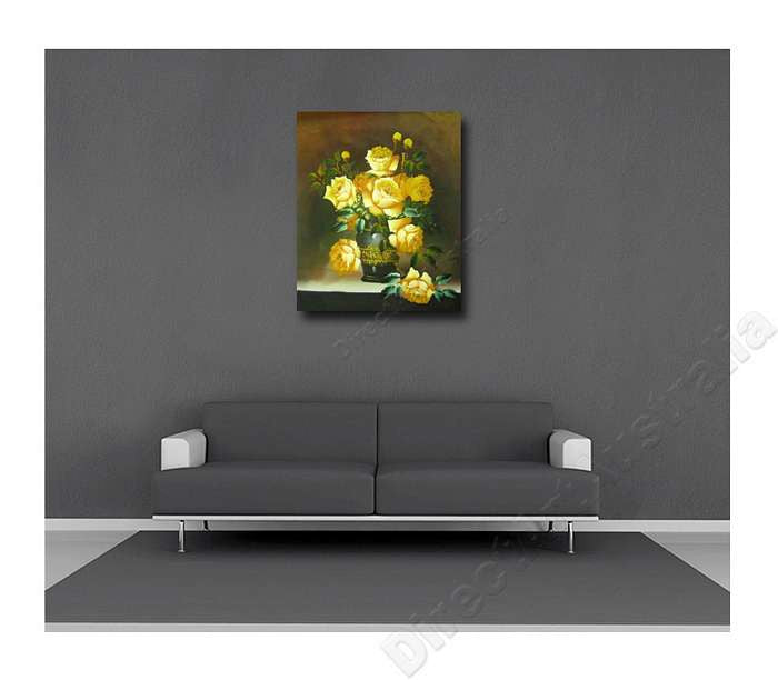 Yellow Roses on the wall