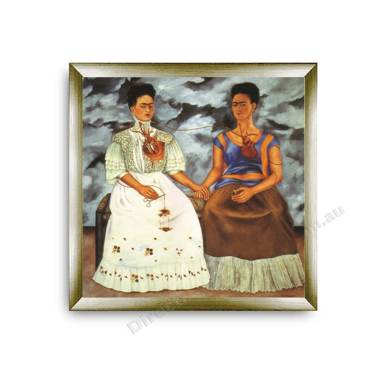 The Two Fridas Modern Flat Gold Frame