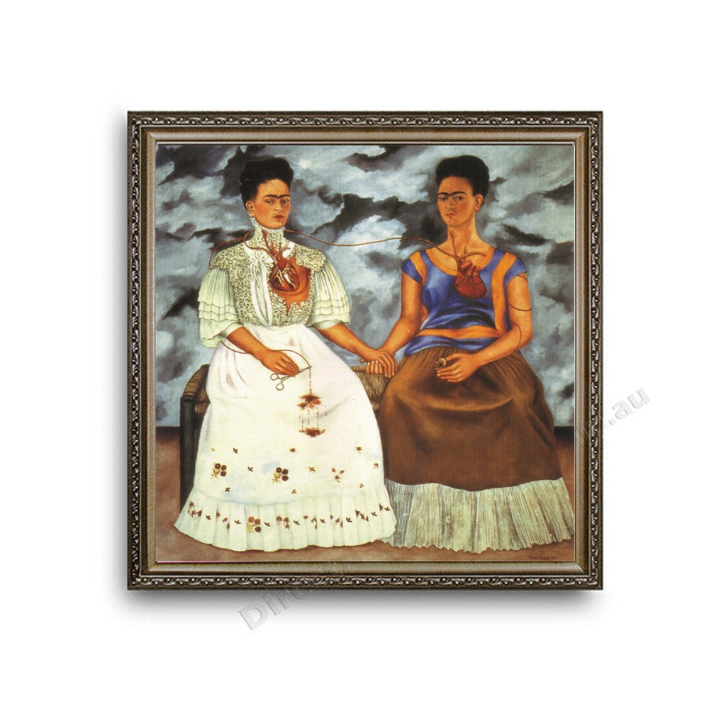 The Two Fridas Ornate Silver Frame