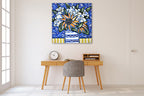 Brooke Howie | Sunflowers and White Roses on the wall