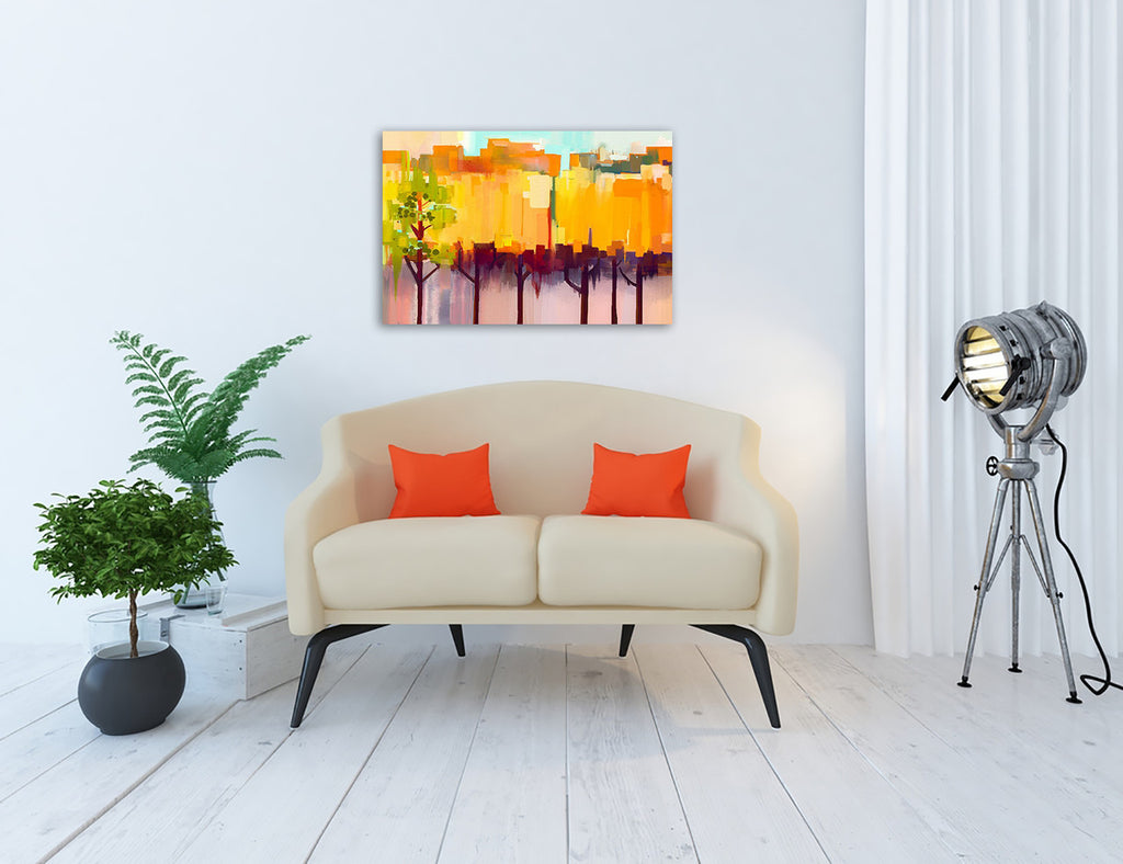 Abstract Landscape Wall Art Print on the wall