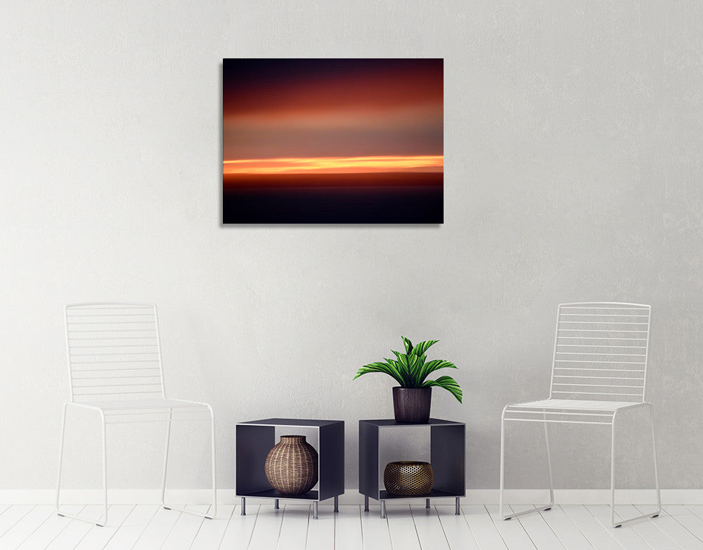 Abstract Sunset Wall Art Print on the wall