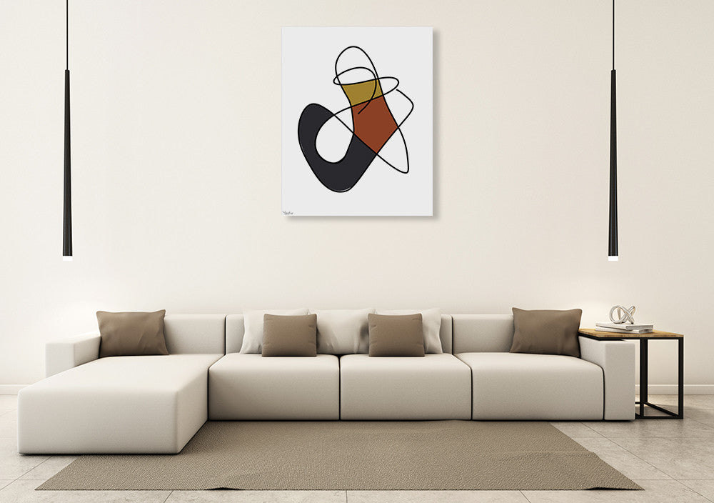 Abstract Tribeca IV Wall Art Print on the wall