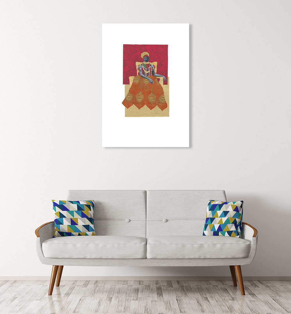 African Royals II Wall Art Print on the wall