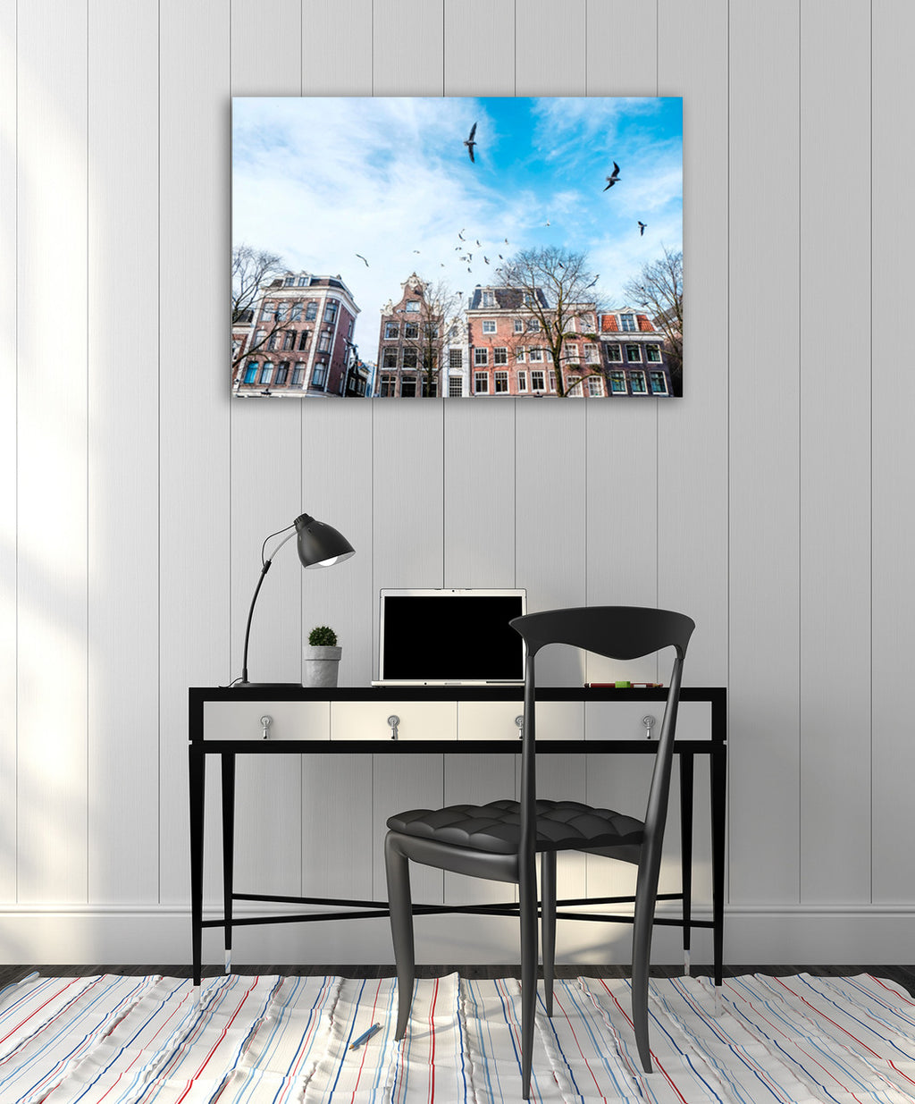 Amsterdam Reflection Wall Art Print on the wall