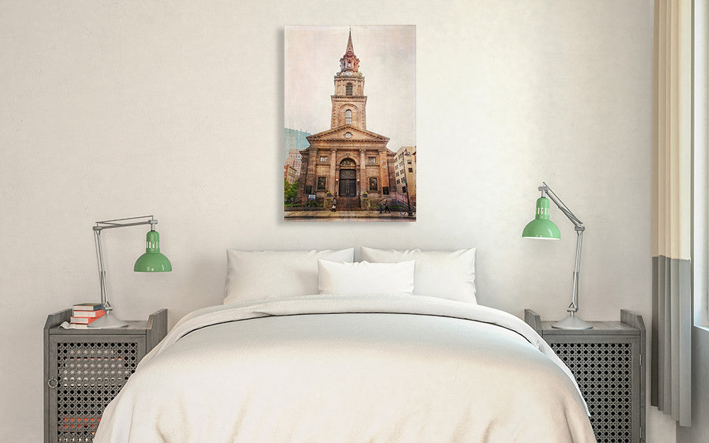 Arlington Church Wall Art Print on the wall