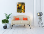 Autumn Pond Wall Art Print on the wall