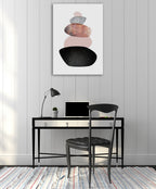 Balanced White Blush Wall Art Print on the wall