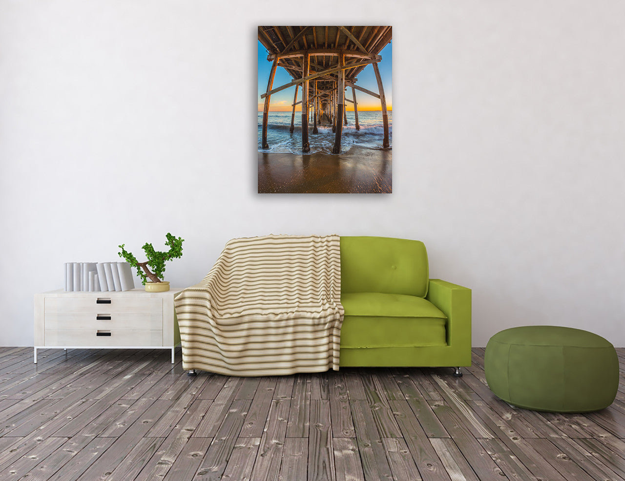 Balboa Pier II Wall Art Print on the wall