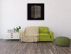 Black White I Wall Art Print on the wall