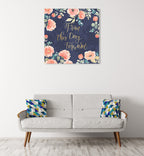 Blue Blooming Delight IV Wall Art Print on the wall