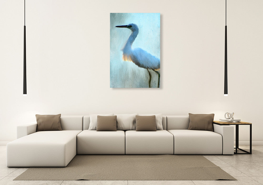Blue Wall Art Print on the wall