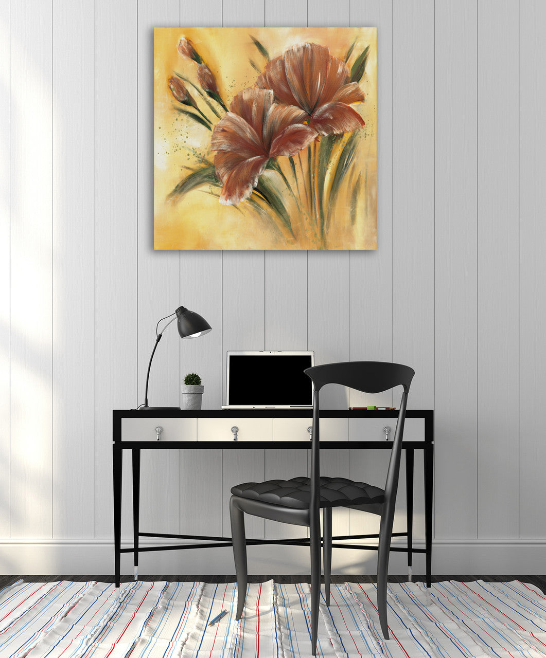 Brown Flower I Wall Art Print on the wall