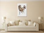 Calm Navy Wall Art Print on the wall