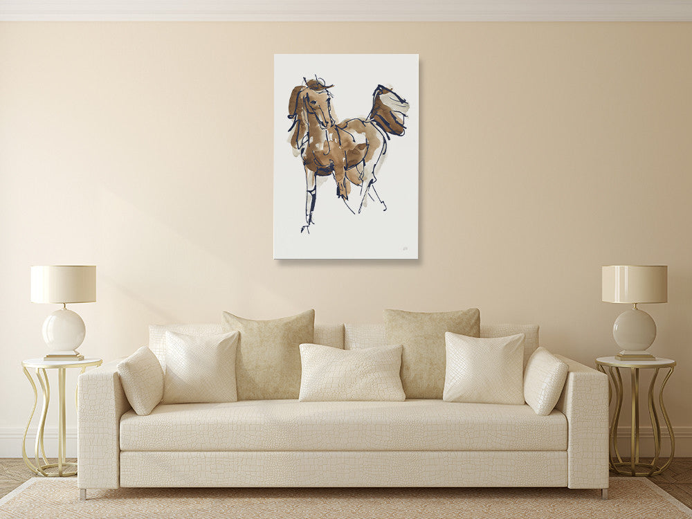 Calm Navy Wall Art Print on the wall
