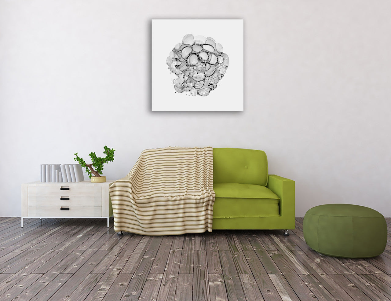 Cellular Cloud A Wall Art Print on the wall