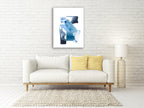 Cerulean Assemblage IV Wall Art Print on the wall