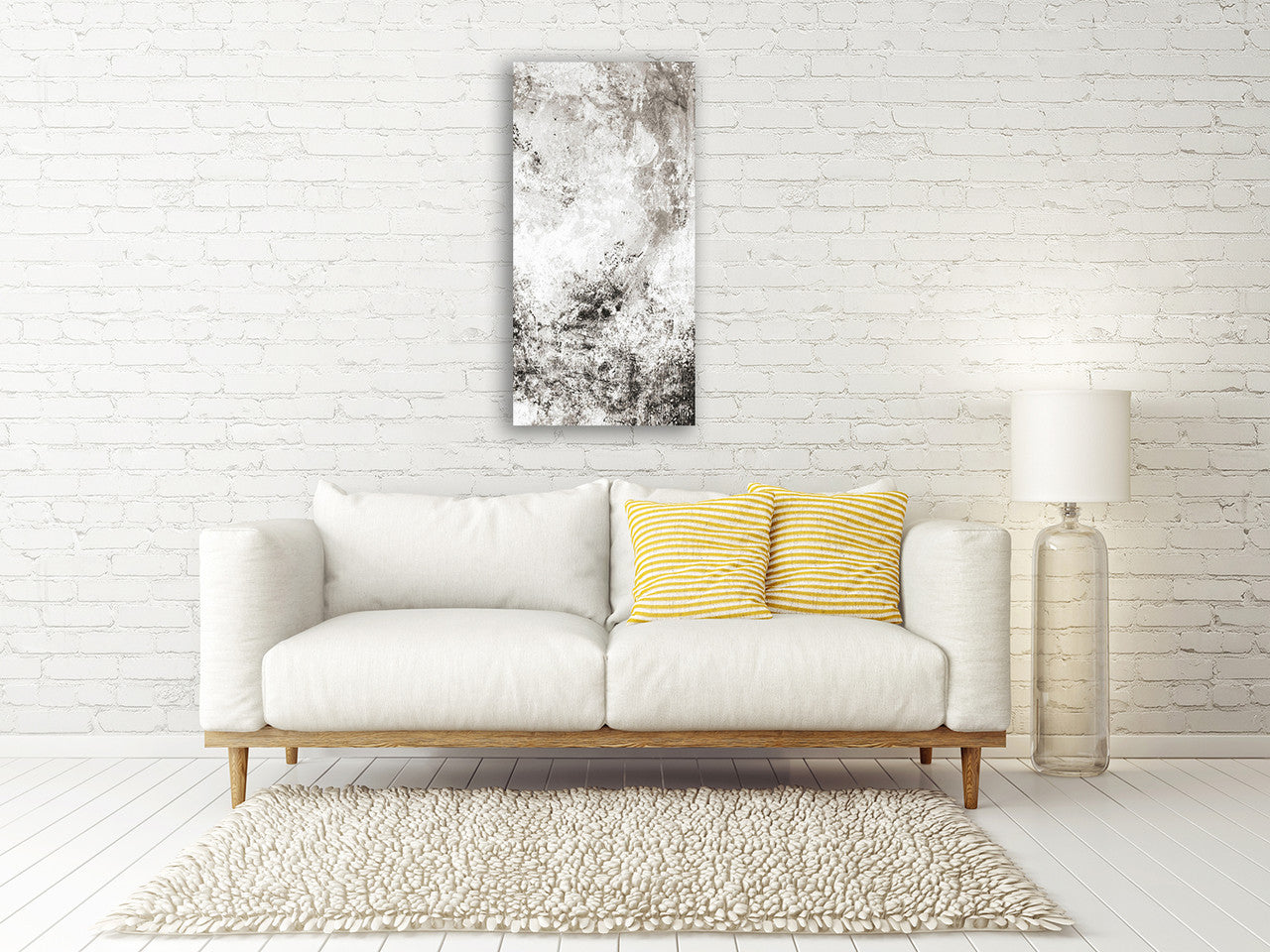 Chaotic Calm Neutral II Wall Art Print on the wall