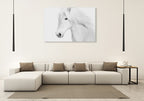 Classic White Wall Art Print on the wall
