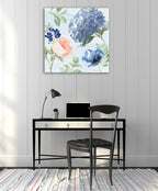 Coastline Botanical III Blue Wall Art Print on the wall