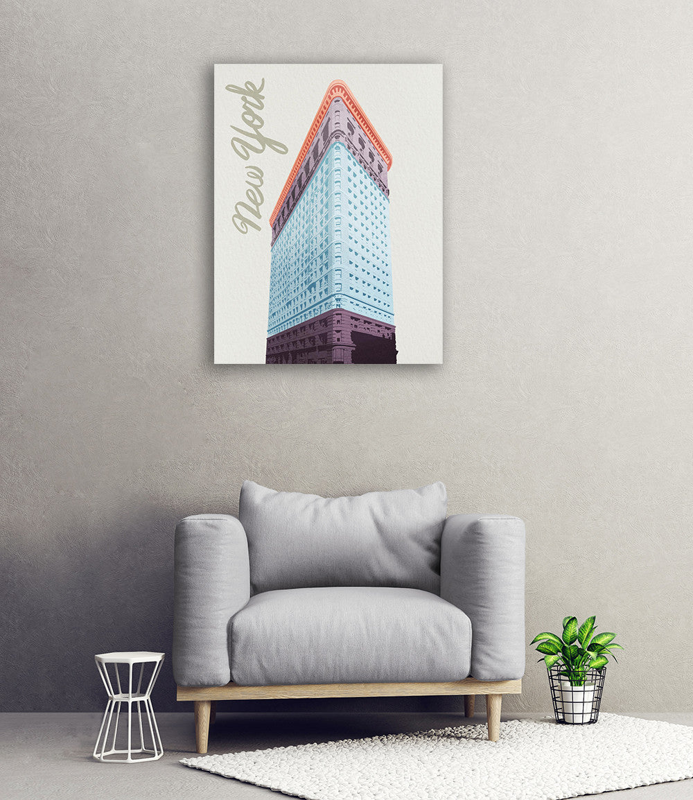 Colorful New York Wall Art Print on the wall