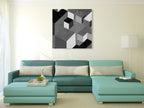 Cubic in Grey I Wall Art Print on the wall