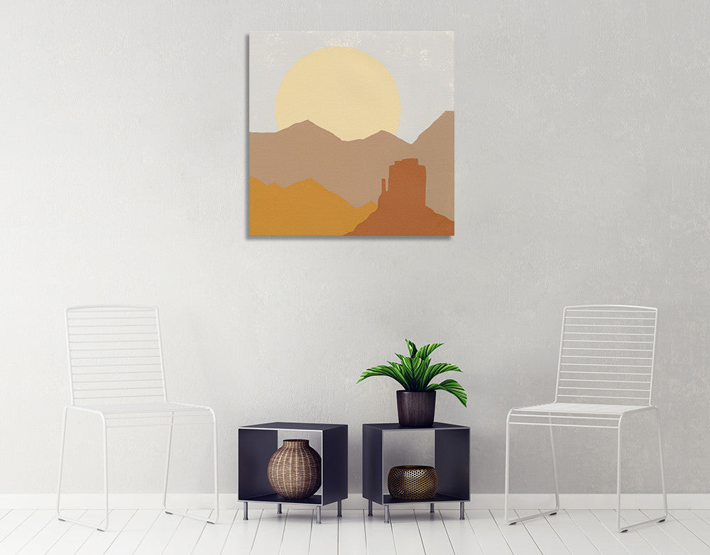 Desert Sun I Wall Art Print on the wall