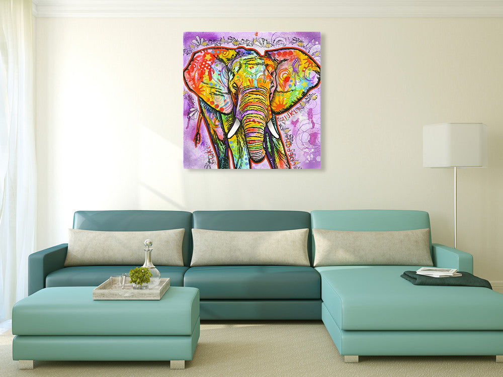 Elephant Wall Art Print on the wall