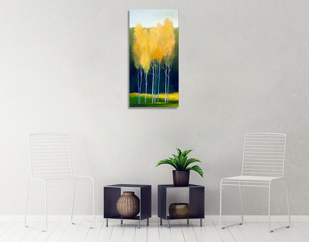 Emerald Grove Wall Art Print on the wall