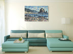 Evening in Cannon Beach Wall Art Print on the wall
