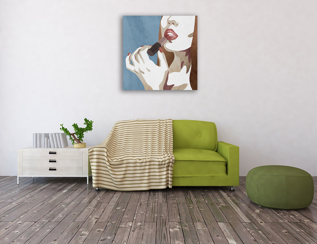 Fahionable Kiss IV Wall Art Print on the wall
