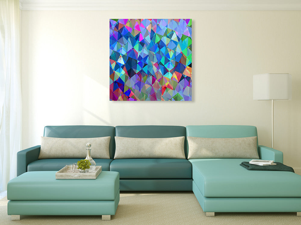 Geometric Squared IV Wall Art Print on the wall