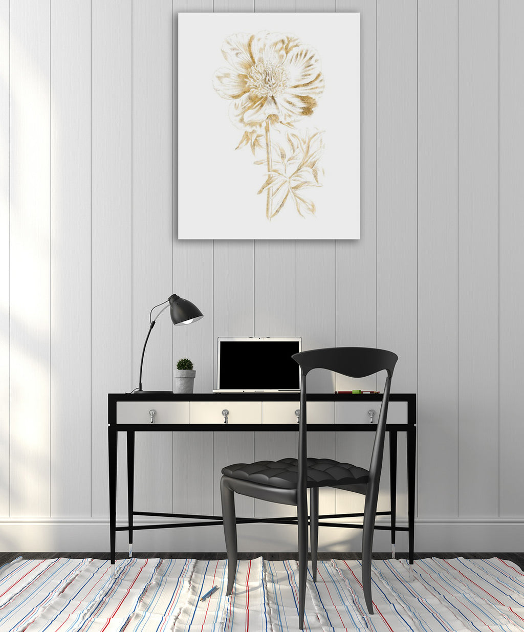 Gilded Botanical VIII Wall Art Print on the wall
