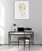 Gilded Botanical VIII Wall Art Print on the wall