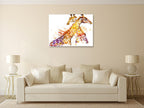 Giraffe Wall Art Print on the wall