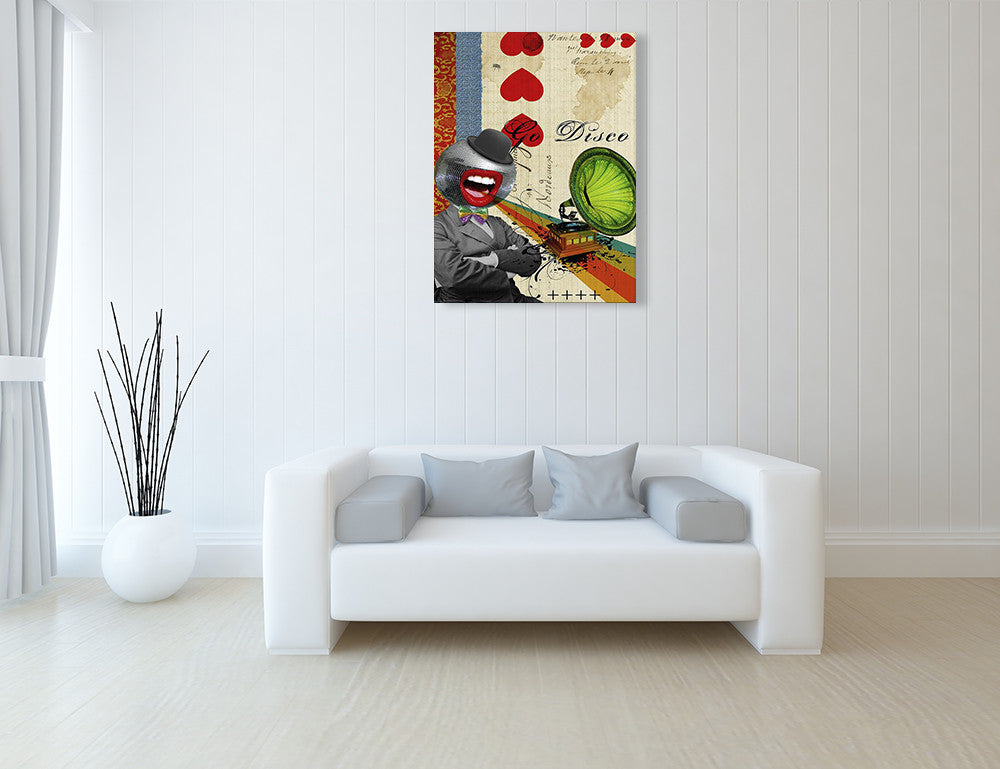 Go Disco Wall Art Print on the wall