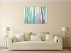 Green Watercolour Wall Art Print on the wall