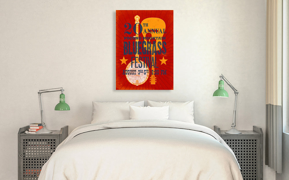 Guitar III Wall Art Print on the wall