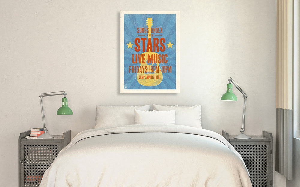 Guitar IV Wall Art Print on the wall