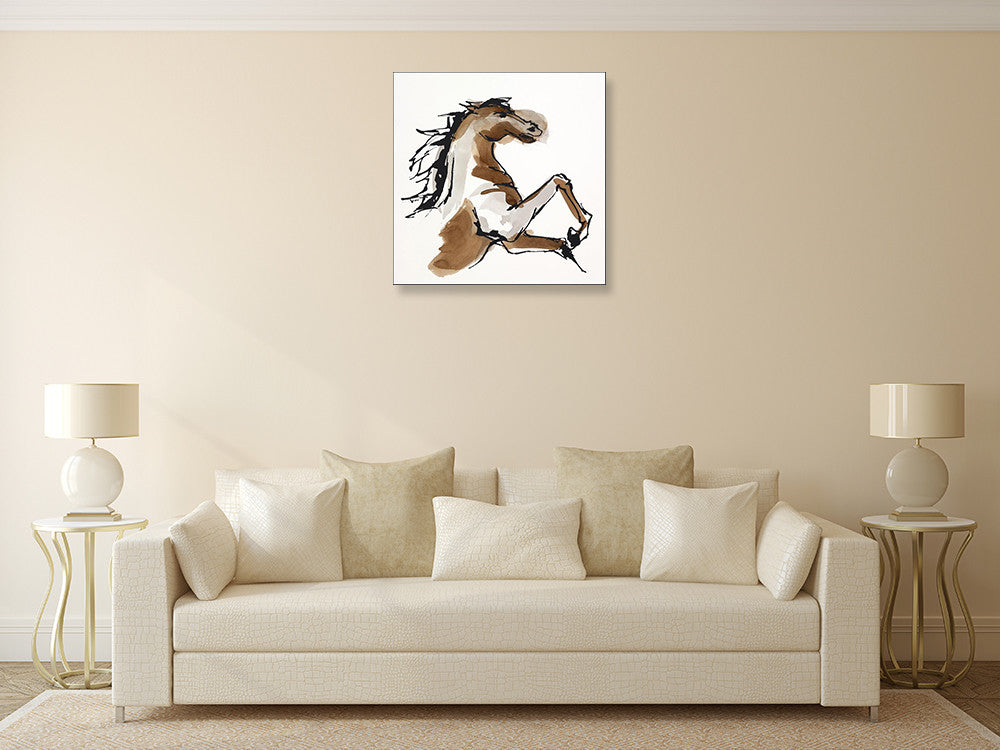 Horse Courage Wall Art Print on the wall