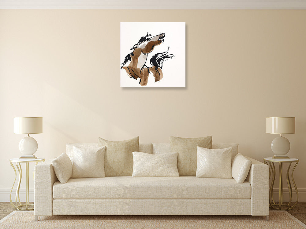 Horse Courage Wall Art Print on the wall