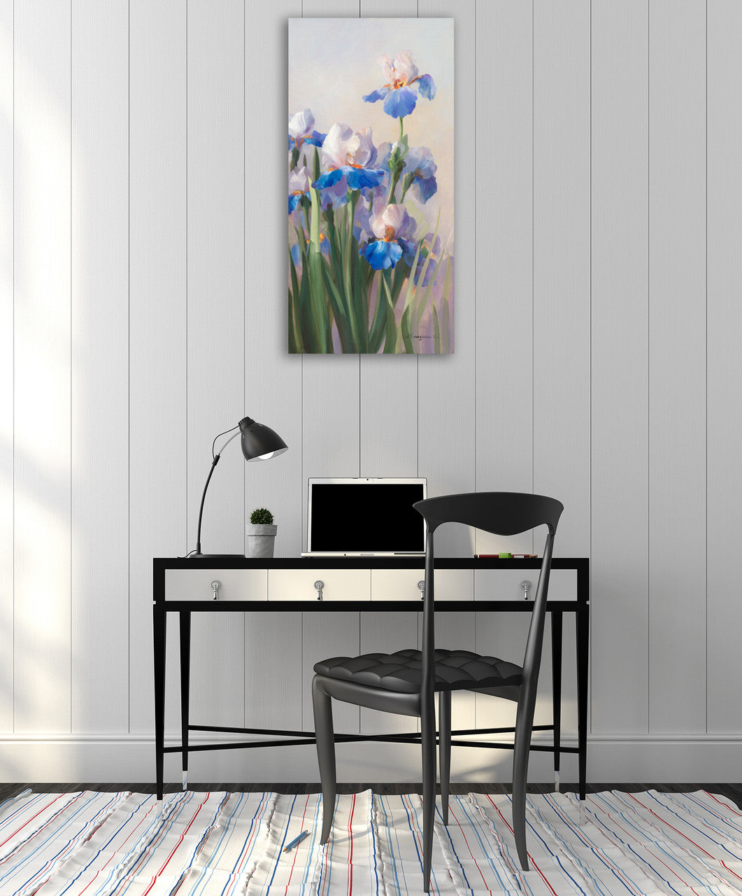 Iris French Cancan Wall Art Print on the wall