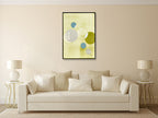 Light Lime Word Bubble Wall Art Print on the wall