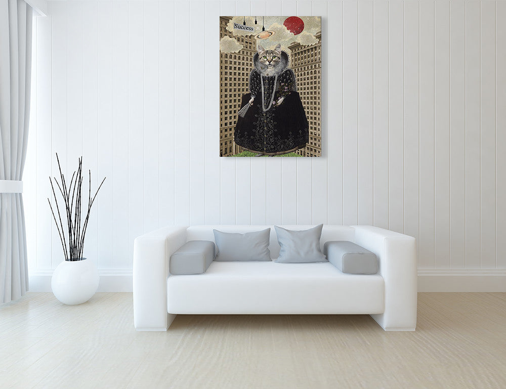 Lost in the City Wall Art Print on the wall