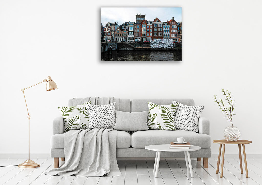 Love in Amsterdam Wall Art Print on the wall