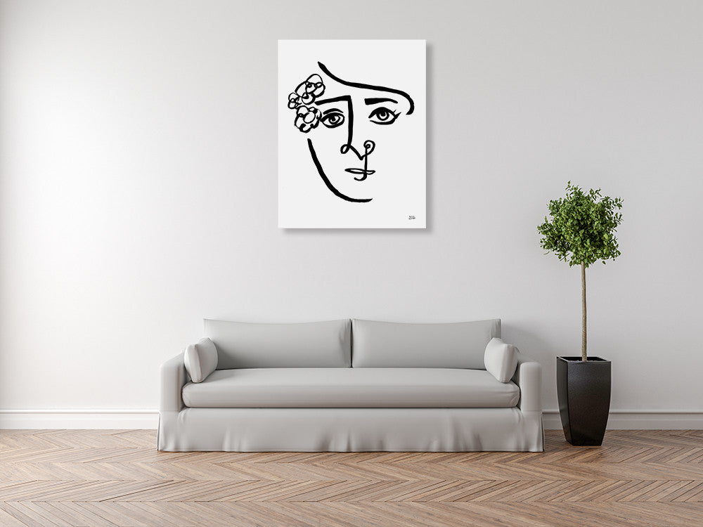 Making Faces III Wall Art Print on the wall