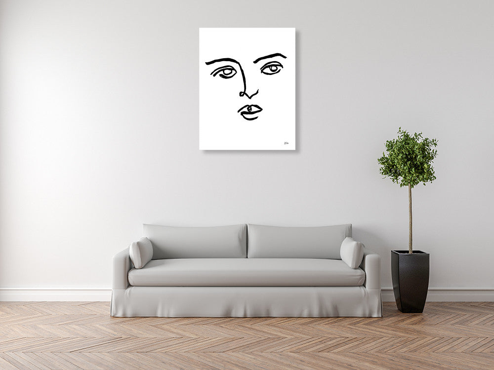Making Faces VI Wall Art Print on the wall