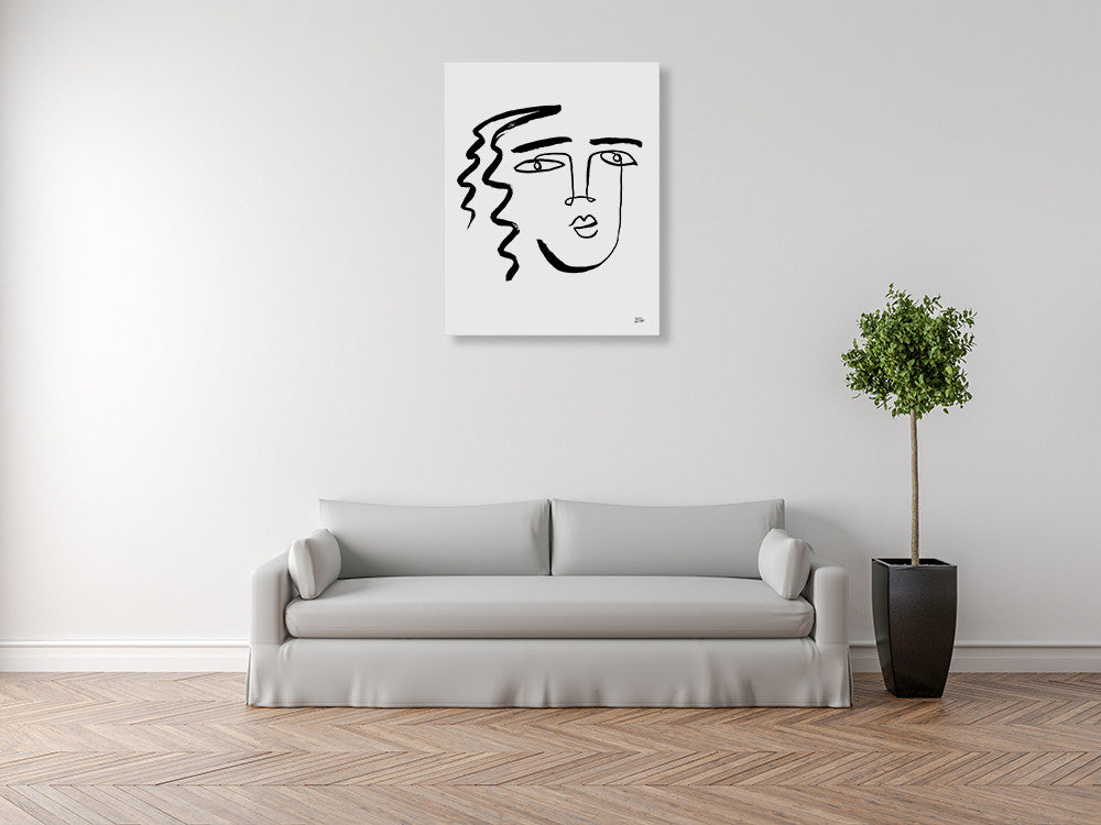 Making Faces V Wall Art Print on the wall
